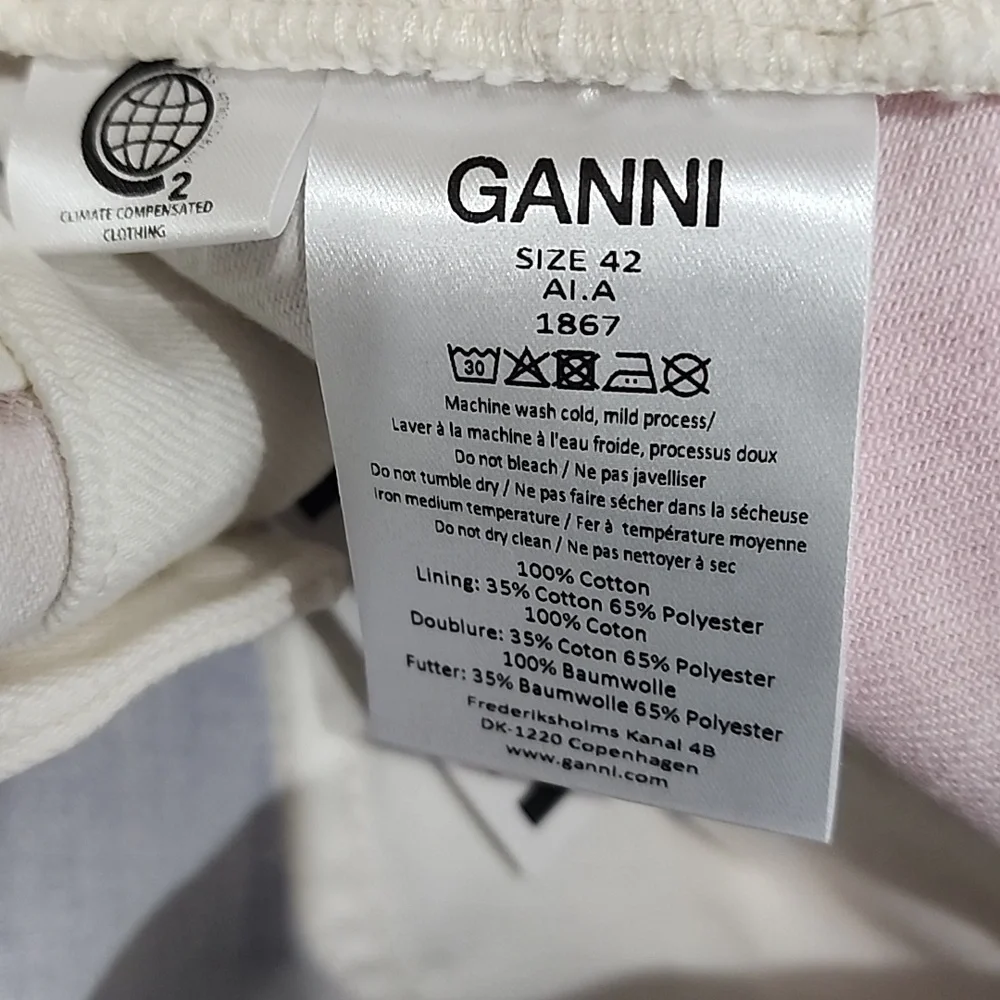 Ganni Multicolored Wash Shiloh Denim Skirt (SZ 42) - Picture 13 of 14
